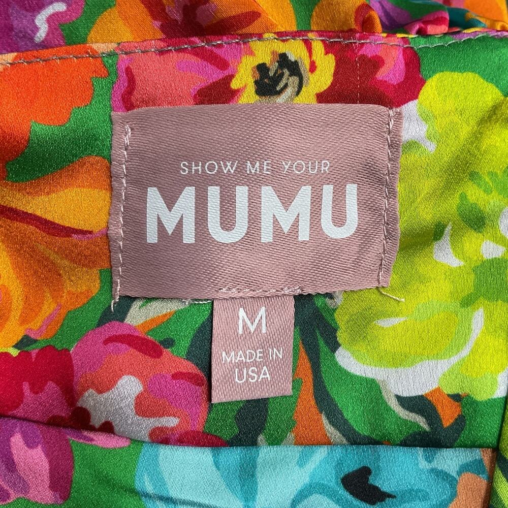 Show Me Your Mumu Vibrant Bright Floral Mina Dress Size M - Picture 4 of 6
